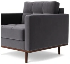 Swoon Berlin Velvet Armchair - Granite Grey 11 Swoon Berlin Velvet Armchair - Granite Grey -Home Furnishing Store 1997899 R Z002A