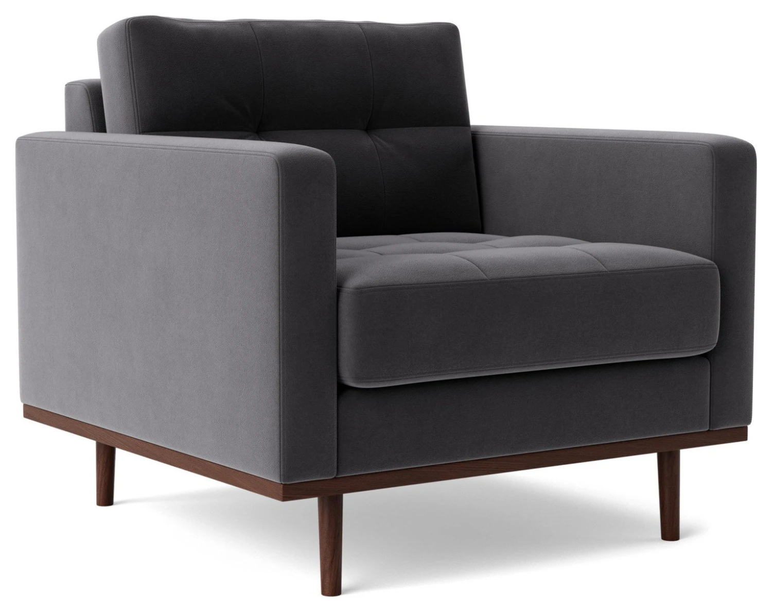 Swoon Berlin Velvet Armchair - Granite Grey 7 Swoon Berlin Velvet Armchair - Granite Grey - Image 7