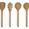 Habitat Global 4 Piece Wooden Utensils Set - Natural