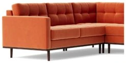 Swoon Berlin Velvet 5 Seater Corner Sofa - Burnt Orange -Home Furnishing Store 2001526 R Z003A
