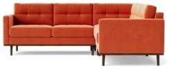 Swoon Berlin Velvet 5 Seater Corner Sofa - Burnt Orange -Home Furnishing Store 2001526 R Z004A