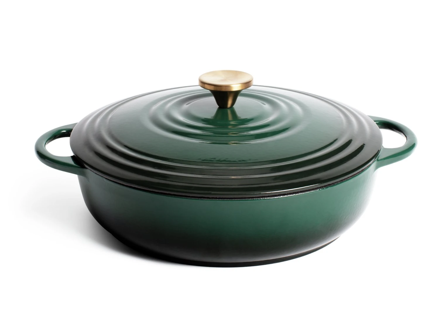 Habitat 4 Litre Cast Iron Casserole Dish - Green 1 Habitat 4 Litre Cast Iron Casserole Dish - Green