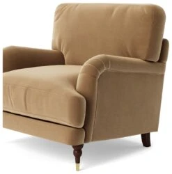 Swoon Charlbury Velvet Armchair - Biscuit 14 Swoon Charlbury Velvet Armchair - Biscuit -Home Furnishing Store 2003816 R Z004A