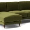 Swoon Charlbury Velvet Left Hand Corner Sofa - Fern Green