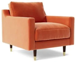 Swoon Rieti Velvet Armchair - Burnt Orange 12 Swoon Rieti Velvet Armchair - Burnt Orange -Home Furnishing Store 2007386 R Z002A