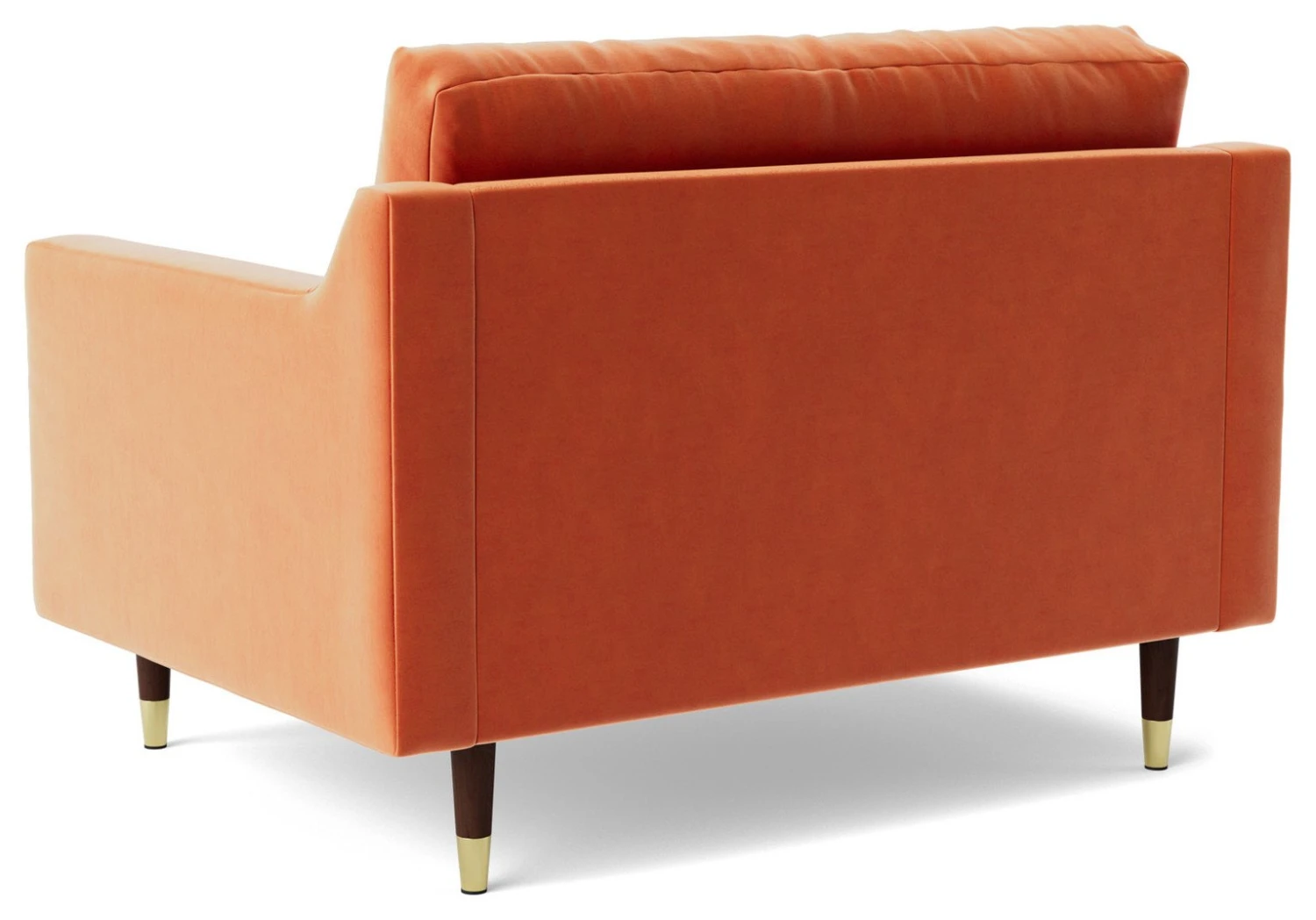 Swoon Rieti Velvet Cuddle Chair - Burnt Orange 6 Swoon Rieti Velvet Cuddle Chair - Burnt Orange - Image 6