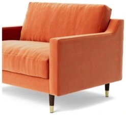 Swoon Rieti Velvet Cuddle Chair - Burnt Orange 13 Swoon Rieti Velvet Cuddle Chair - Burnt Orange -Home Furnishing Store 2008684 R Z005A