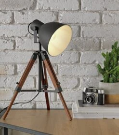 Habitat Loft Living Tripod Table Lamp - Grey -Home Furnishing Store 2017596 R Z002C