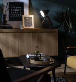 Habitat Loft Living Tripod Table Lamp - Grey -Home Furnishing Store 2017596 R Z003C