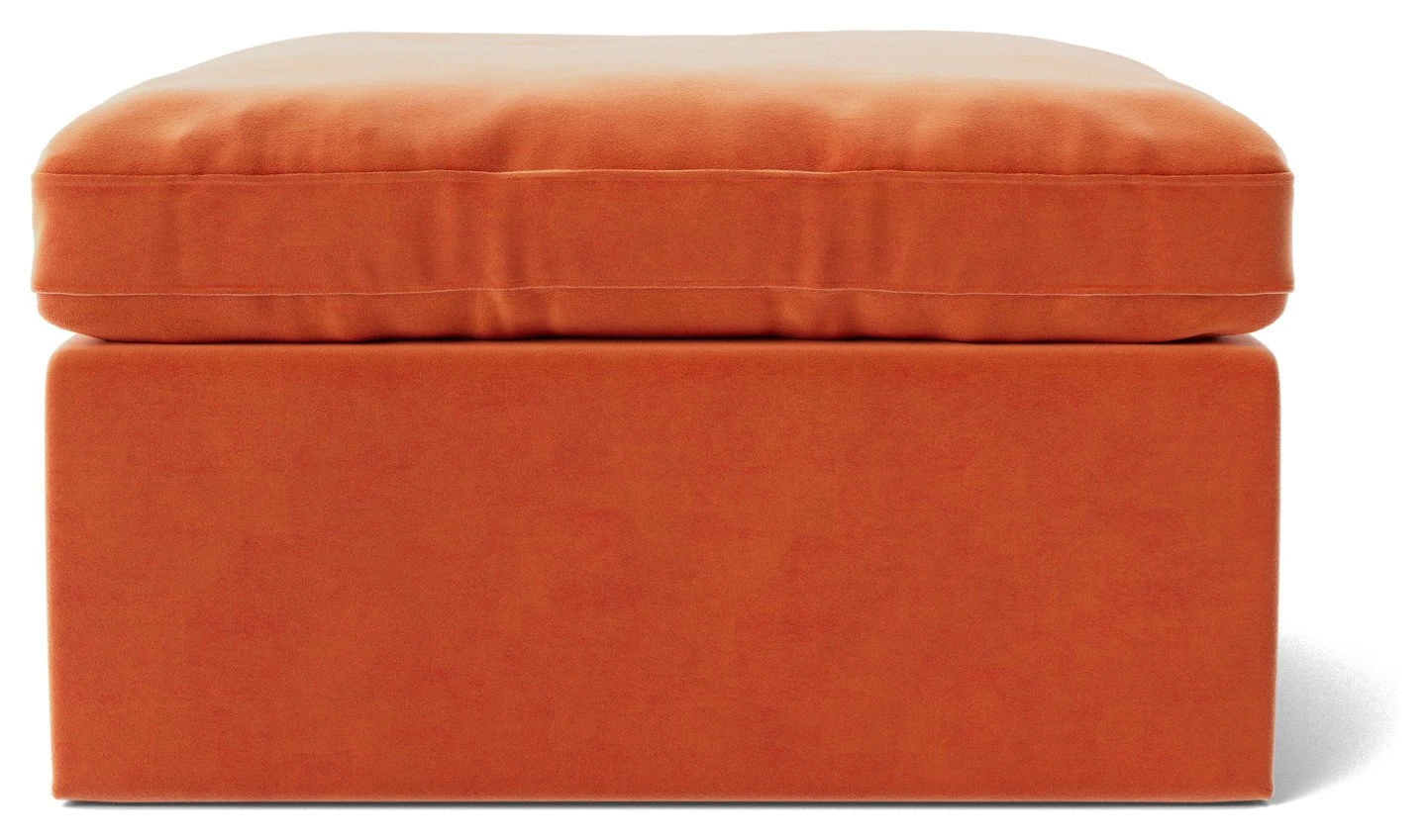 Swoon Seattle Velvet Ottoman Footstool - Burnt Orange 1 Swoon Seattle Velvet Ottoman Footstool - Burnt Orange