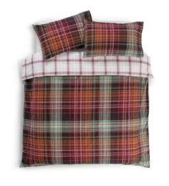 Habitat Red Brushed Check Bedding Set - Single -Home Furnishing Store 2019408 R Z002A