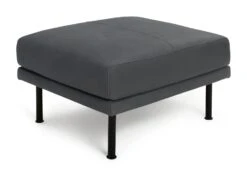 Habitat Moore Leather Ottoman Footstool - Dark Grey -Home Furnishing Store 2022471 R Z002A