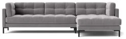 Swoon Landau Velvet Right Hand Corner Sofa - Silver Grey 11 Swoon Landau Velvet Right Hand Corner Sofa - Silver Grey -Home Furnishing Store 2024668 R Z003A