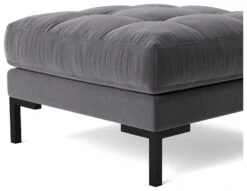 Swoon Landau Velvet Ottoman Footstool - Granite Grey 9 Swoon Landau Velvet Ottoman Footstool - Granite Grey -Home Furnishing Store 2024943 R Z004A
