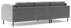 Swoon Munich Velvet Left Hand Corner Sofa - Silver Grey -Home Furnishing Store 2025746 R Z004A