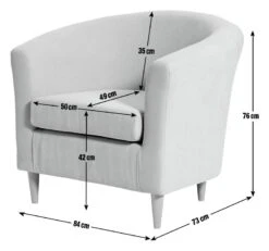 Habitat Fabric Tub Chair - Duck Egg -Home Furnishing Store 2066671 R E001