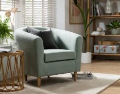 Habitat Fabric Tub Chair - Duck Egg -Home Furnishing Store 2066671 R Z002C