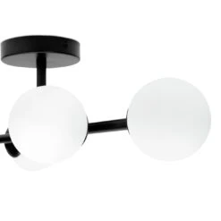 Habitat Opal Metal Bathroom Flush Ceiling Light - Black 9 Habitat Opal Metal Bathroom Flush Ceiling Light - Black -Home Furnishing Store 2067405 R Z002A