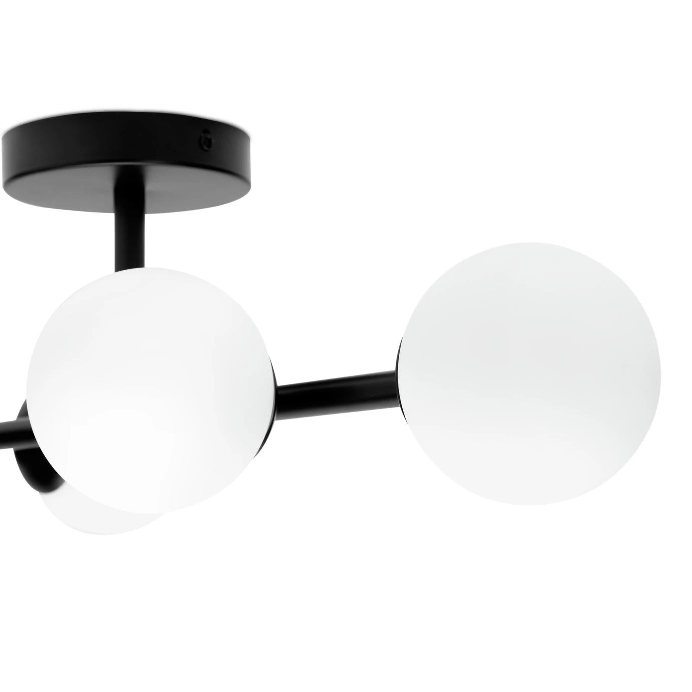 Habitat Opal Metal Bathroom Flush Ceiling Light - Black 4 Habitat Opal Metal Bathroom Flush Ceiling Light - Black - Image 4