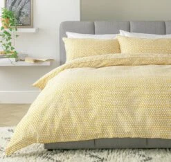 Argos Home Polka Square Yellow Bedding Set - Single -Home Furnishing Store 2069245 R Z005A