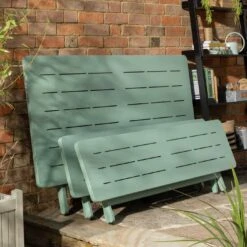 Habitat Folding 4 Seater Steel Dining Set - Green 17 Habitat Folding 4 Seater Steel Dining Set - Green -Home Furnishing Store 2069908 R Z002C