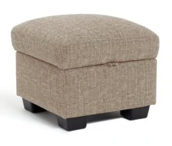 Habitat Lisbon Fabric Storage Footstool - Beige -Home Furnishing Store 2071130 R Z002A