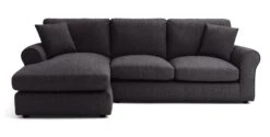 Habitat Lisbon Fabric Left Hand Corner Chaise Sofa- Charcoal -Home Furnishing Store 2078092 R Z002A