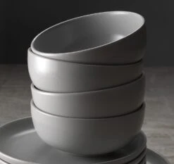 Habitat 12 Piece Stoneware Dinner Set - Matt Grey -Home Furnishing Store 2151768 R Z002C