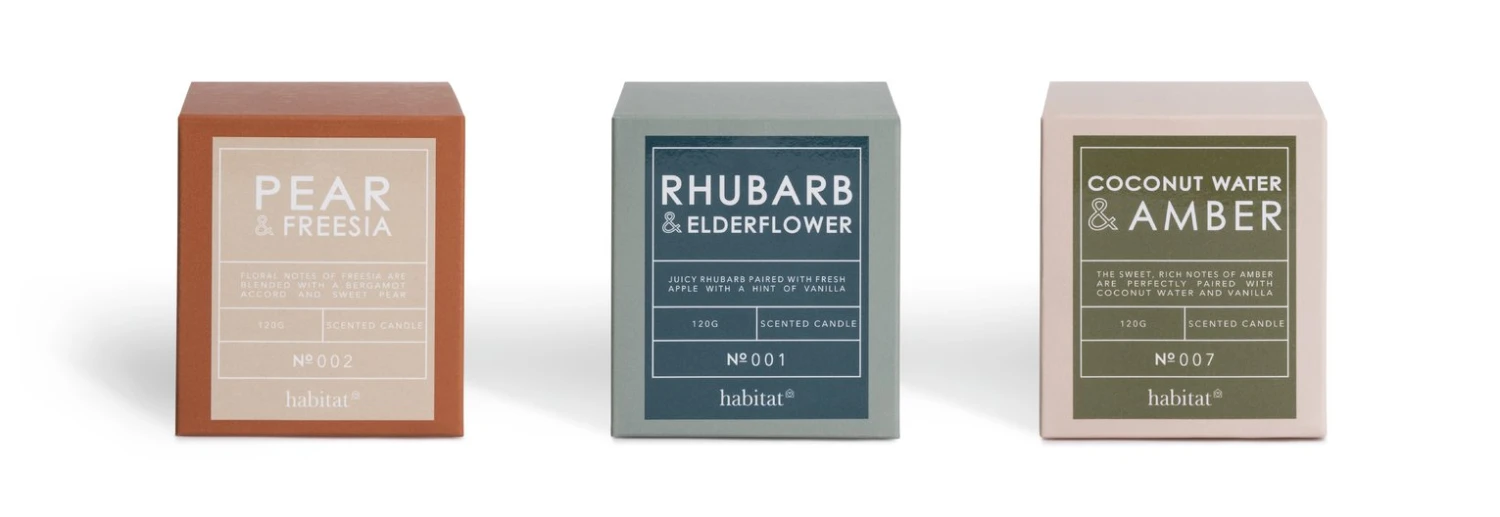 Habitat Medium Scented Boxed Candle Set - Set Of 3 1 Habitat Medium Scented Boxed Candle Set - Set Of 3