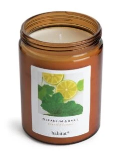 Habitat Scented Jar Candle - Geranium & Basil -Home Furnishing Store 2257318 R Z003A