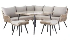 Habitat Malta 6 Seater Rattan Effect Garden Corner Sofa Set -Home Furnishing Store 2258032 R Z002A