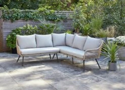Habitat Malta 6 Seater Rattan Effect Garden Corner Sofa Set -Home Furnishing Store 2258032 R Z006C