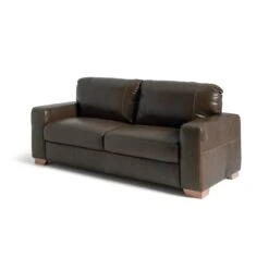 Habitat Eton Leather 3 Seater Sofa - Chocolate -Home Furnishing Store 2271813 R Z002A