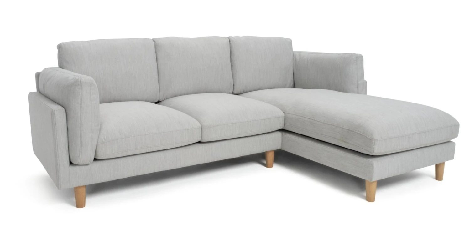 Habitat Salome Fabric Right Hand Corner Chaise Sofa - Grey 1 Habitat Salome Fabric Right Hand Corner Chaise Sofa - Grey