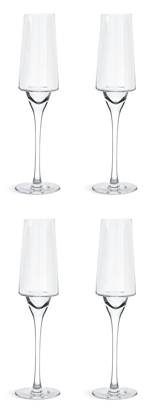 Habitat Sahara Set Of 4 Prosecco Glasses 1 Habitat Sahara Set Of 4 Prosecco Glasses