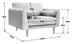 Habitat Jacob Fabric Cuddle Chair - Emerald Green -Home Furnishing Store 2910105 R E001