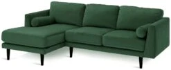 Habitat Jacob Velvet Left Hand Corner Sofa - Emerald Green -Home Furnishing Store 2910356 R Z003A