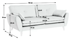 Habitat Iris Fabric 3 Seater Sofa - Grey -Home Furnishing Store 2910710 R E001