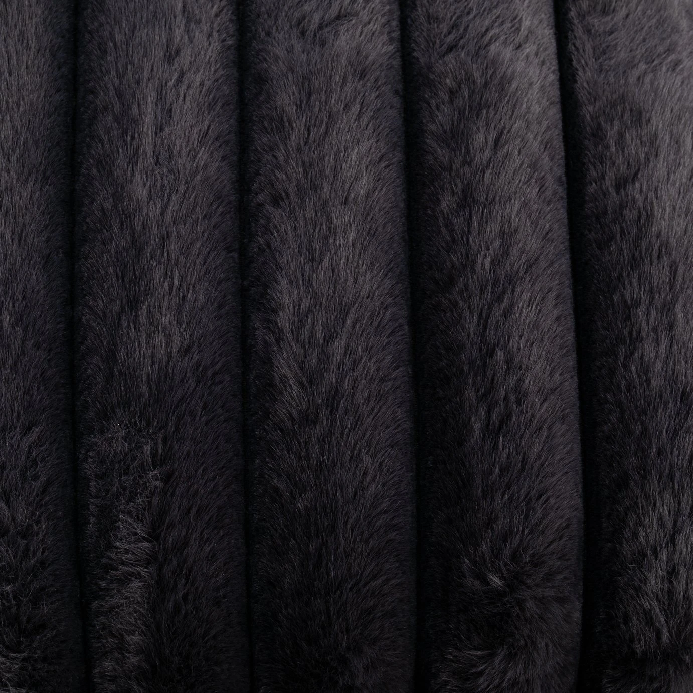 Habitat Ribbed Faux Fur Cushion - Charcoal - 50X50cm 3 Habitat Ribbed Faux Fur Cushion - Charcoal - 50X50cm - Image 3