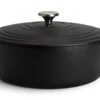 Habitat 4.7 Litre Oval Cast Iron Casserole Dish - Black