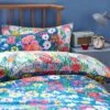 Furn Wild Meadow Floral Blue Bedding Set - Single