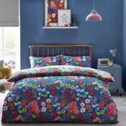 Furn Wild Meadow Floral Blue Bedding Set - Single -Home Furnishing Store 3066405 R Z003A