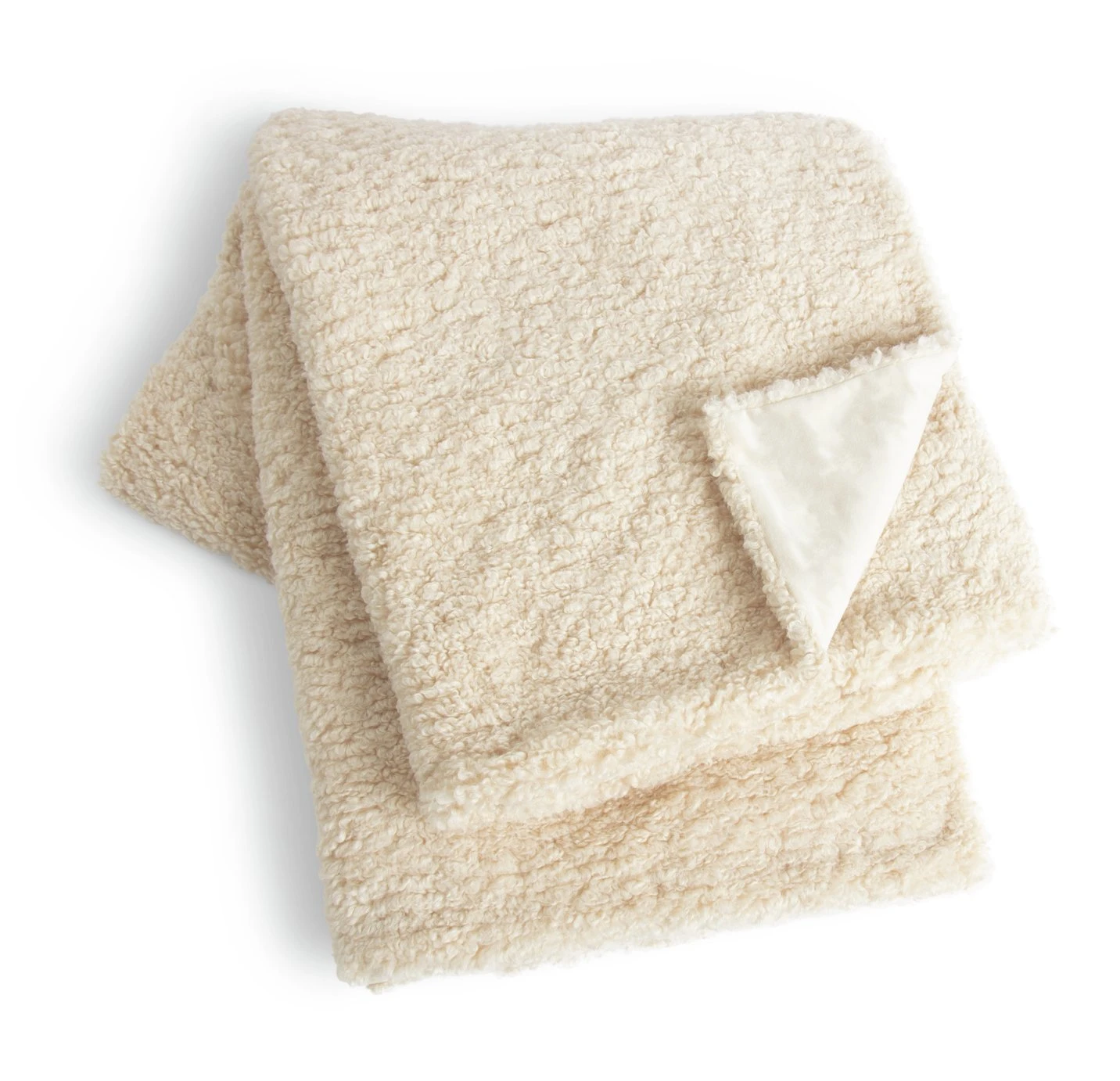 Habitat Shearling Throw - Oatmeal - 150x200cm 1 Habitat Shearling Throw - Oatmeal - 150x200cm