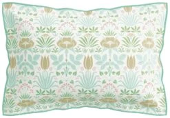 V&A Cotton 200 TC Voysey Anselm Pillowcase - Aqua