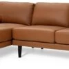 Habitat Jackson Leather Left Corner Chaise Sofa - Tan