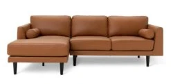 Habitat Jackson Leather Left Corner Chaise Sofa - Tan -Home Furnishing Store 3102486 R Z002A