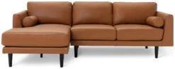 Habitat Jackson Leather Left Corner Chaise Sofa - Tan -Home Furnishing Store 3102486 R Z003A