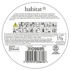 Habitat Large Ceramic Candle - Gardenia & Rose -Home Furnishing Store 3109685 R Z011A