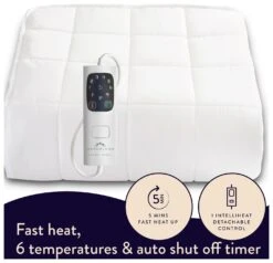 Dreamland Intelliheat Dual Control Mattress Protector-Double -Home Furnishing Store 3114869 R Z004A