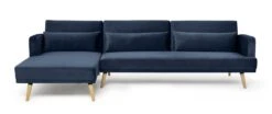 Habitat Andy Left Corner Velvet Clic Clac Sofa Bed - Navy -Home Furnishing Store 3159491 R Z002A